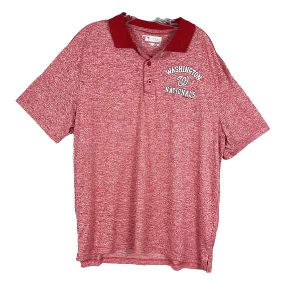 True Fan Washington Nationals Polo Shirt Men's 2XL Red Short Sleeve MLB Baseball - Picture 1 of 4